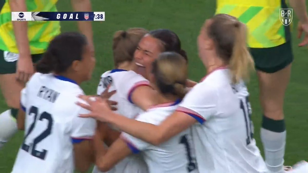 Off the bench for her first international goal. Michelle Cooper 👏🇺🇸 Watch the SheBelieves Cup on TBS and Max 📺