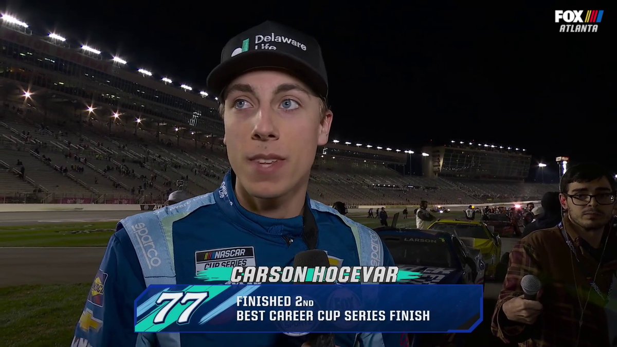 Carson Hocevar didn't make any friends on the way to his career best finish in Atlanta. He talks with Regan Smith after climbing out: