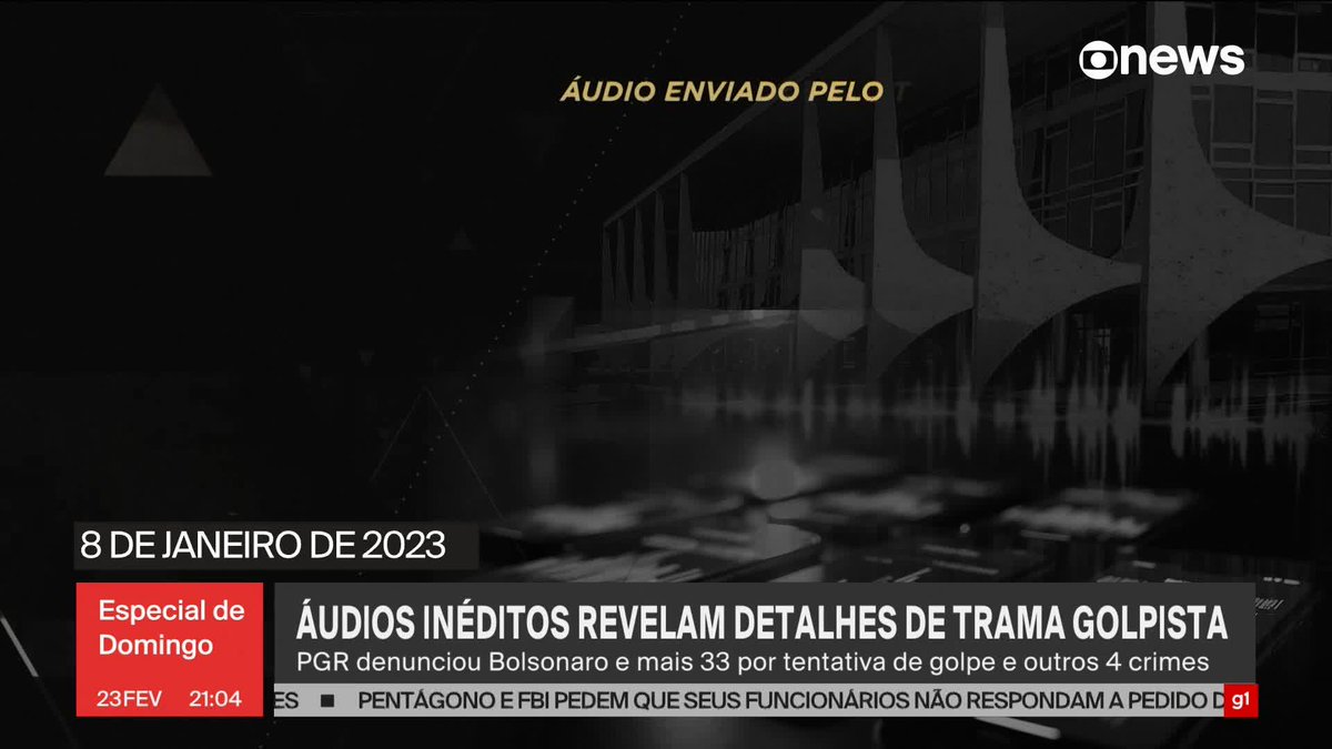 "A massa humana chegando lá, não há PM que segure": áudios inéditos revelam detalhes da trama golpista. ➡ Assista: #GloboNews #EspecialDeDomingo