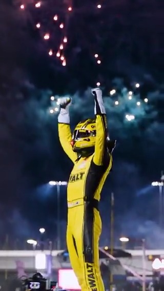 He led just one lap, but he sure did lead the right one.