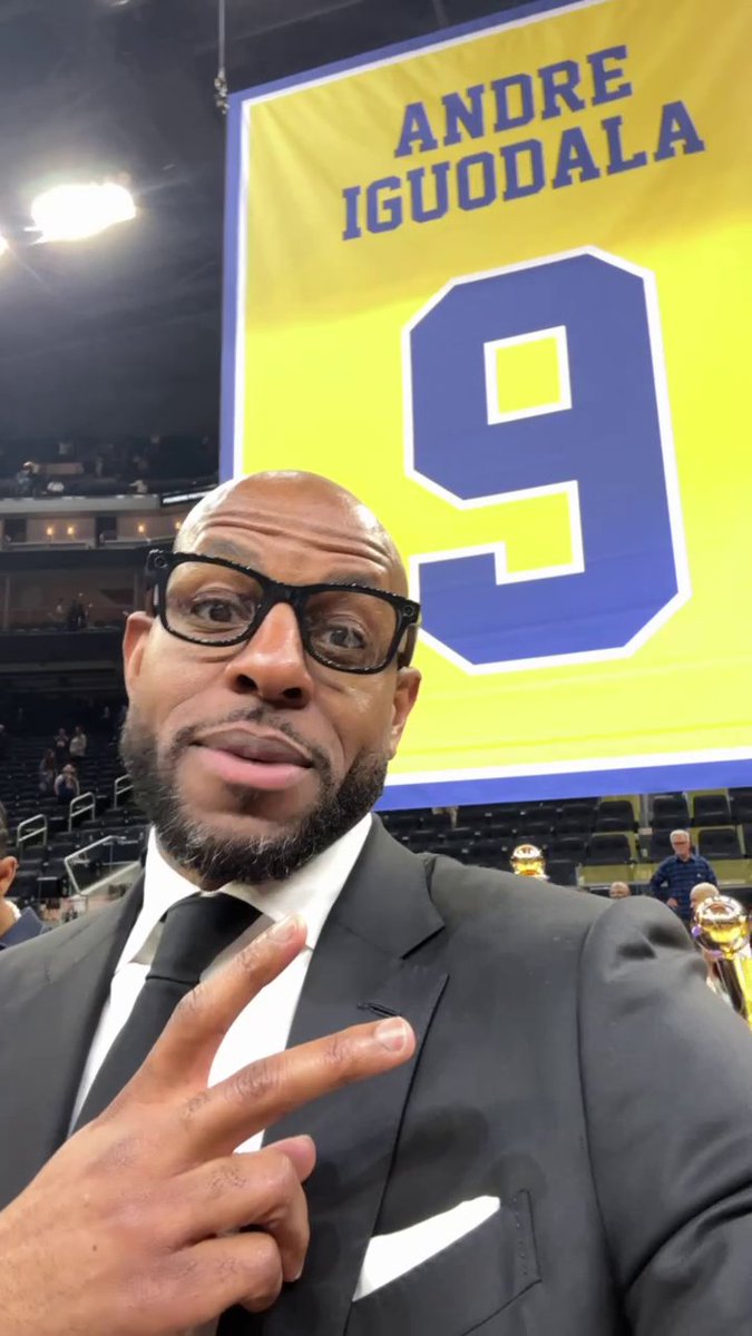 "We out, I'm old. No more basketball." Andre Iguodala after his jersey retirement ๐ ๐