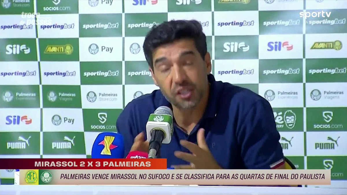 Abel Ferreira, técnico do Palmeiras: "Parece que aqui no Brasil toda gente percebe futebol, menos o treinador. O treinador é o único burro".
