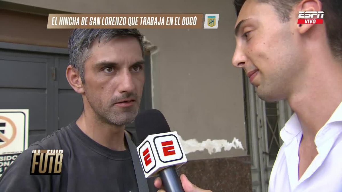 Día de clásico en el Ducó y este hincha de San Lorenzo le tocó trabajar ¡EN PARQUE PATRICIOS! 📺 #ESPNFútbol1 | #DisneyPlus