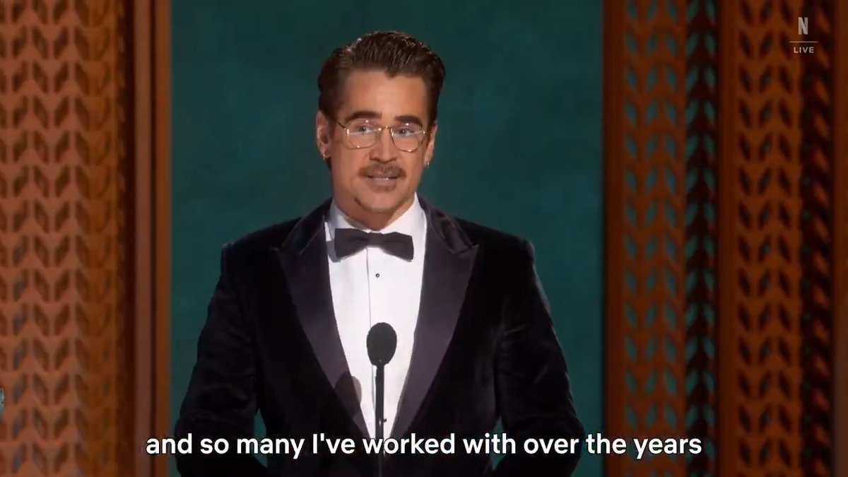 Watch Colin Farrell accept his 2025 #SAGAwards trophy for starring in #ThePenguin