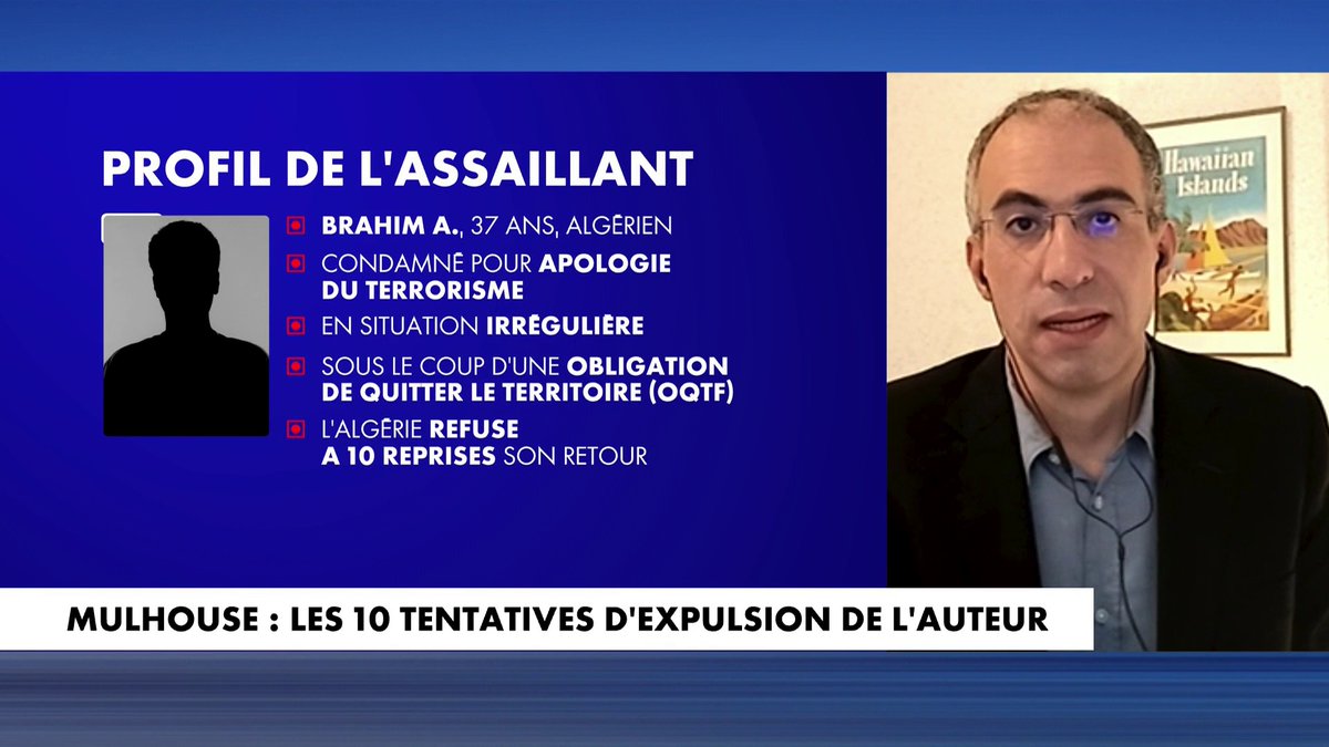 Driss Ghali, en réaction à l'attentat islamiste de Mulhouse, qui a fait un mort samedi : «L’Algérie nous fait une déclaration de guerre perpétuelle» dans #LaMatinale