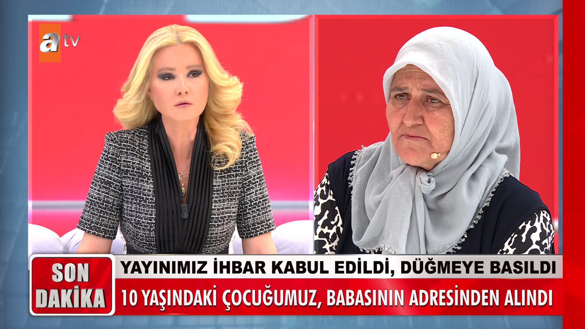 Yayın ihbar kabul edildi. 10 yaşındaki çocuk babasının adresinden alındı. #MügeAnlıİleTatlıSert #MügeAnlı atv