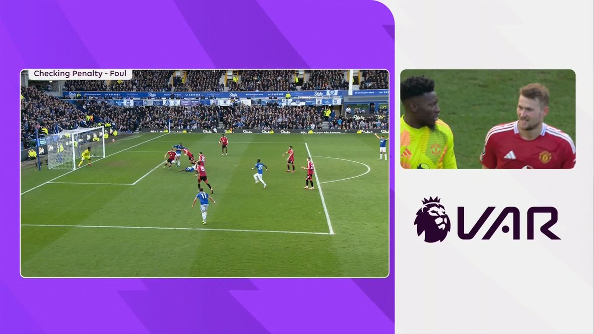 🗣️ "For me, best solution is stick with the referee and VAR not to get involved" Should Everton have had a late penalty against Manchester United? 🤔