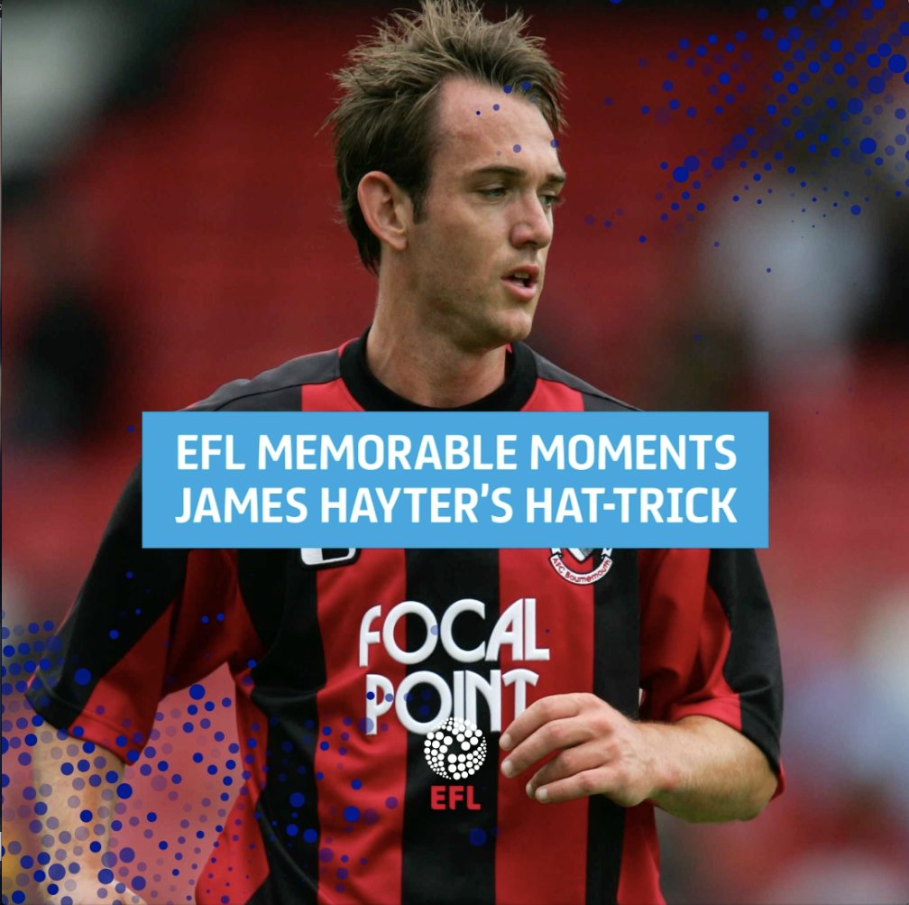 OTD 2004. James Hayter set a new record while playing for AFC Bournemouth 🍒 Relive the full hat-trick!