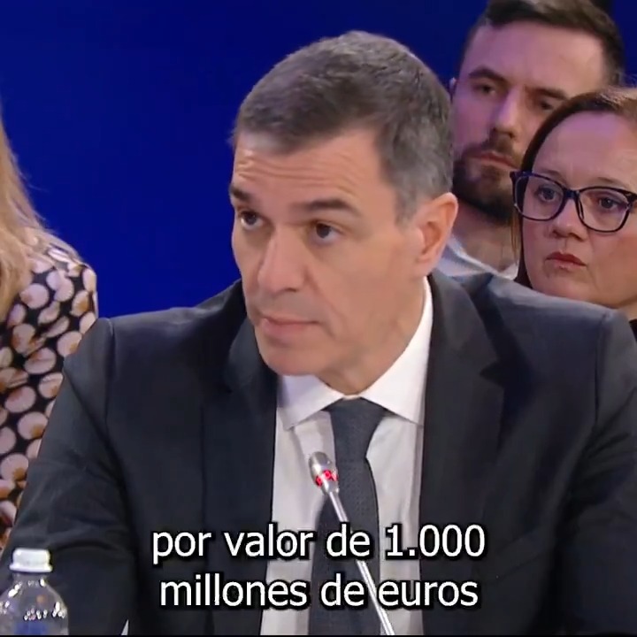 "Me enorgullece anunciar un nuevo paquete de ayuda militar para Ucrania de 1.000 M€ en 2025. Seguiremos apoyando a Ucrania en todo lo que sea necesario". 🗣️ El presidente Pedro Sánchez en la Cumbre Internacional de apoyo a Ucrania en Kyiv.