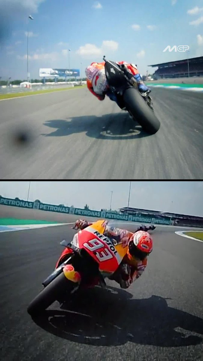 The ultimate #ThaiGP 🇹🇭 throwback: Marc Márquez & Andrea Dovizioso's heart-stopping showdown from onboard 🔥 #MotoGP