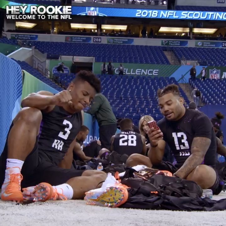 Even after one of the best combine performances EVER, @Saquon still wasn't satisfied 😤 #HeyRookie