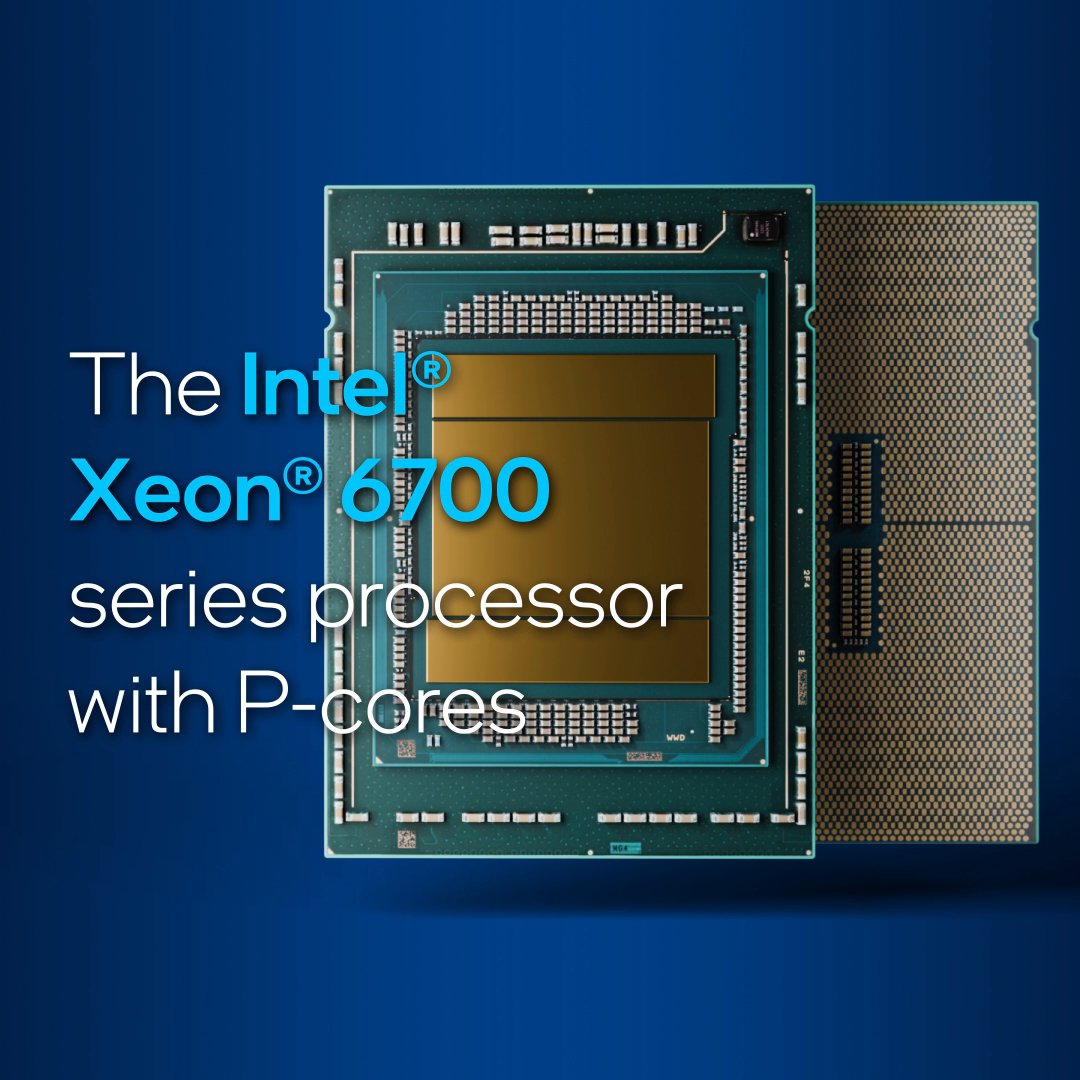 The industry’s best CPU for AI 🧠 Best-in-class efficiency 💪 Superior data center optimization 🌐 Introducing the Intel Xeon 6700 series processor with P-cores — the ideal CPU for modern data centers.