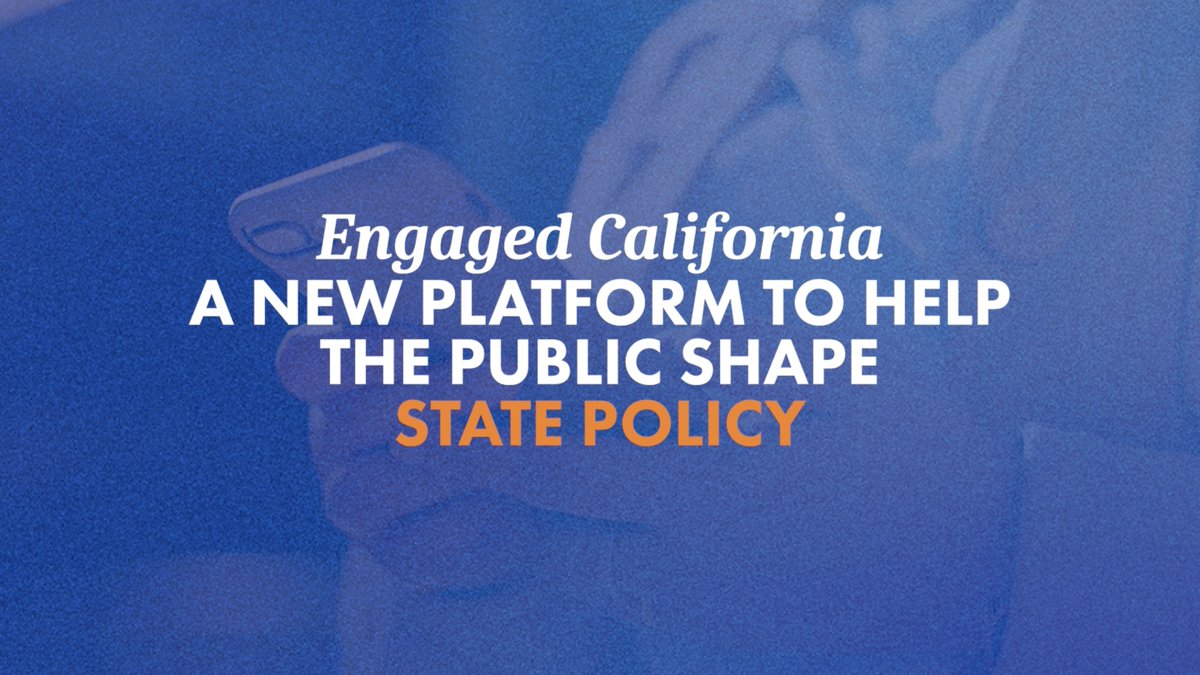 We're launching a new platform to bring Californians together to engage, interact, and share ideas that will help shape government services and create policy solutions. Government works better when we build it together — which means making it easier for everyone to be involved.