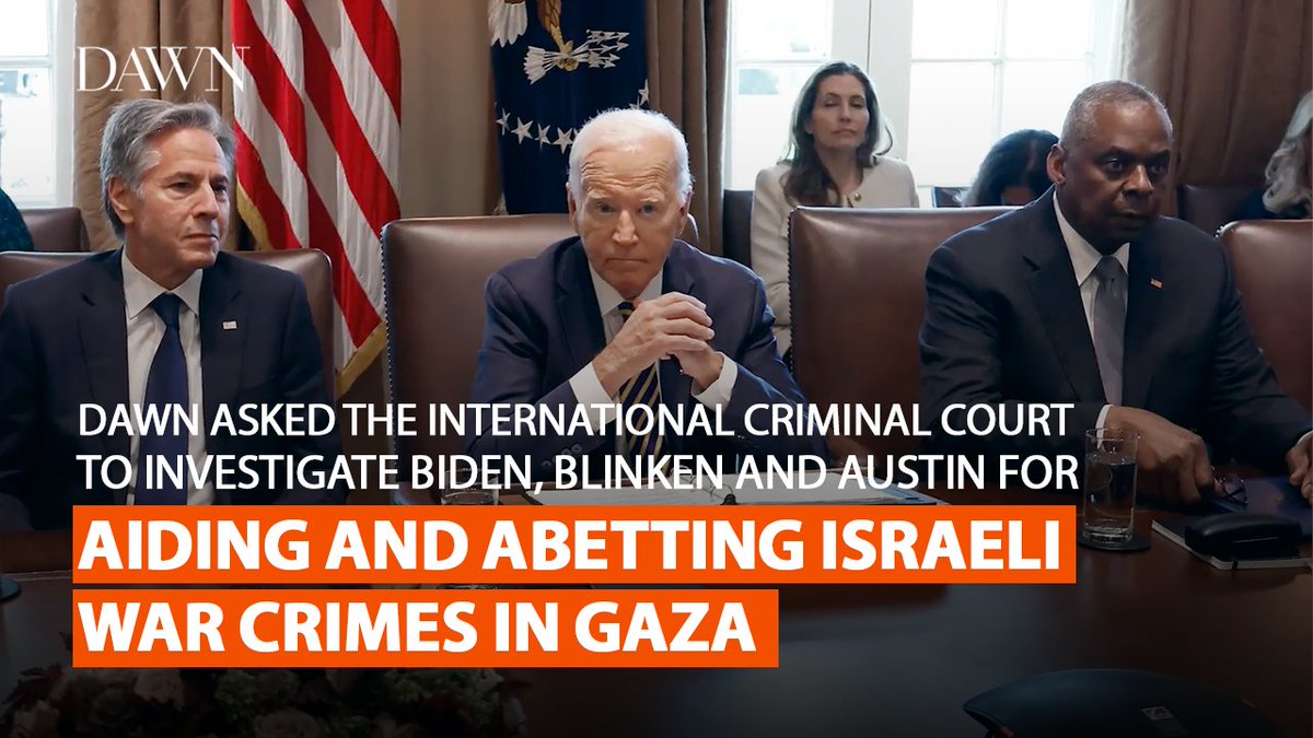 Watch to learn why DAWN has asked the International Criminal Court to investigate former U.S. officials President Joe Biden, Antony Blinken, and Lloyd Austin for their roles in aiding and abetting Israeli war crimes and crimes against humanity in Gaza.