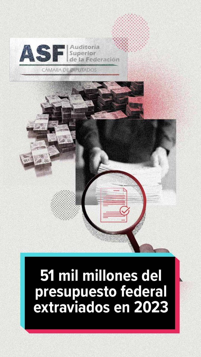💰 #Entérate: La auditoría de la Cuenta Pública 2023, de la Auditoría Superior reveló que 51 mil mdp fueron usados irregularmente. 📊 Esto significa que, cada hora, 5.9 millones de pesos fueron utilizados fuera de la ley.
