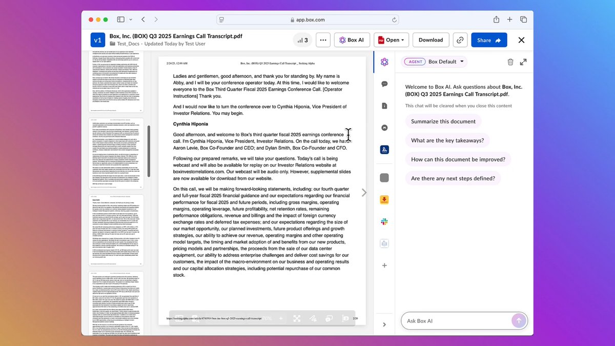 🤝 We're partnering with Anthropic to bring Sonnet 3.7 to the enterprise! Unlock new levels of productivity and value from your content with AI in Box: