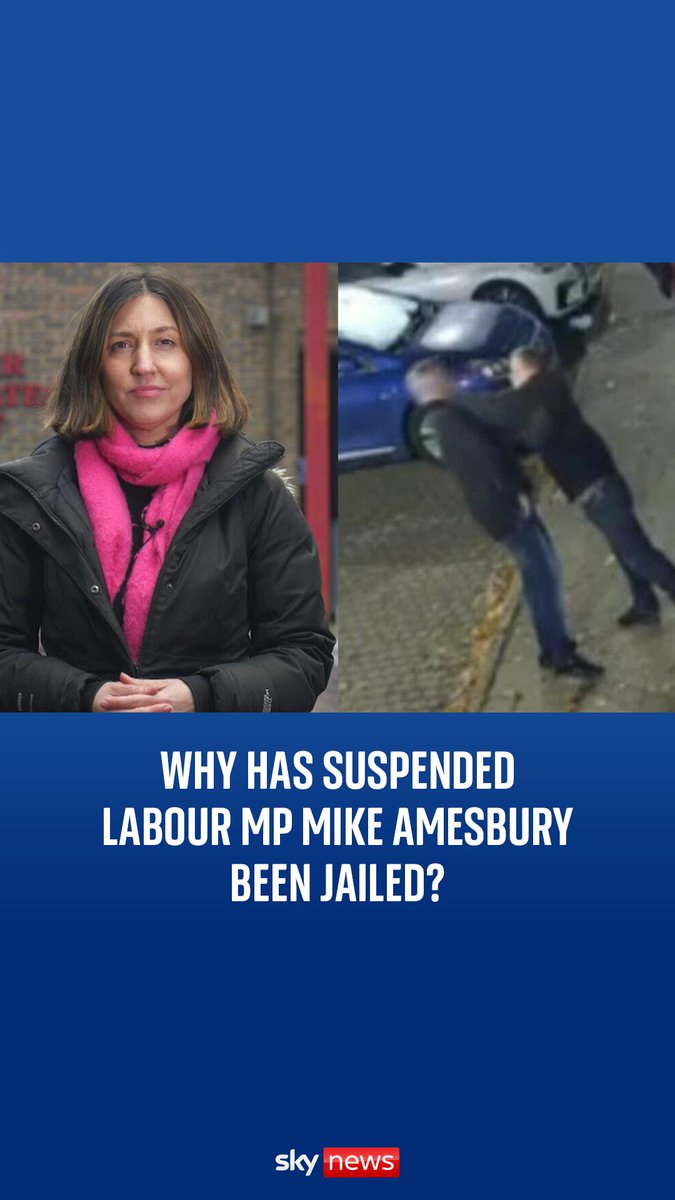 The Runcorn and Helsby MP Mike Amesbury has been jailed for 10 weeks after attacking a man in the street. Sky's Liz Bates explains why he's been jailed and how the court case played out 👇
