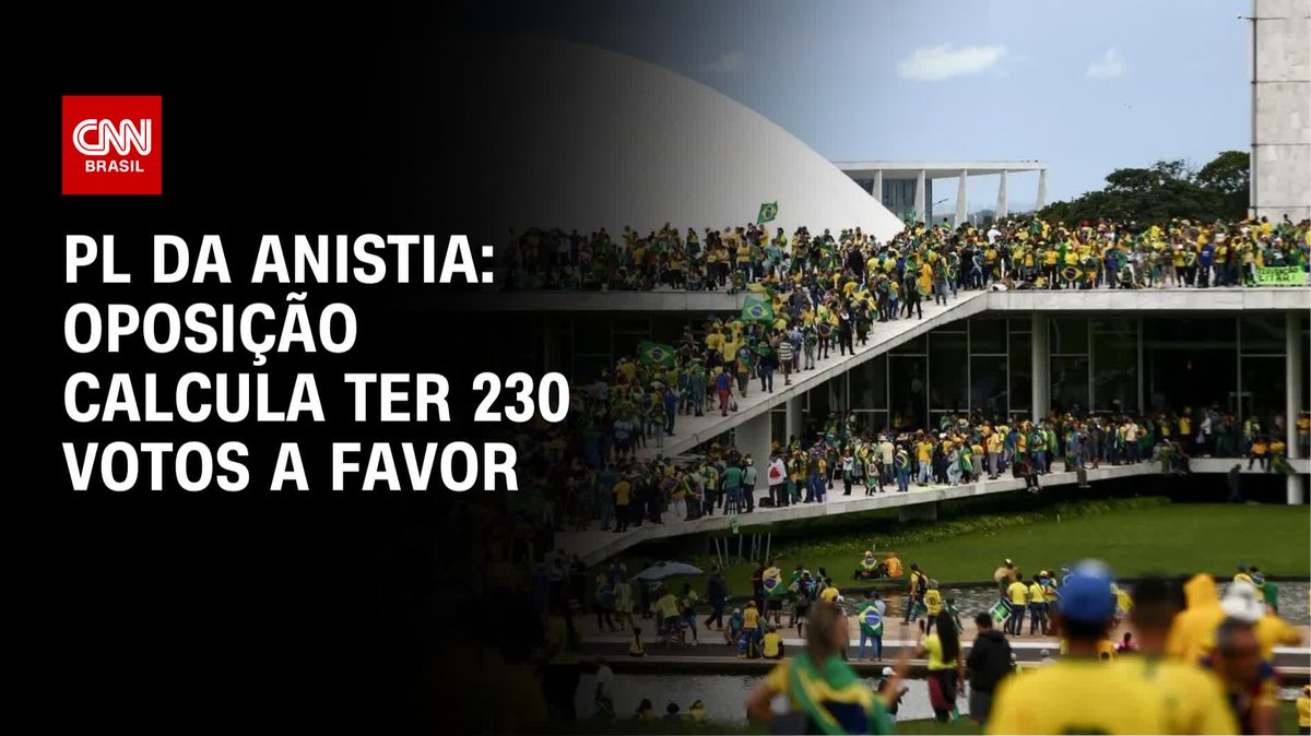 O Partido Liberal, do ex-presidente Jair Bolsonaro, seguirá em busca dos 257 votos para a aprovação do Projeto de Lei que anistia os presos pelos atos do dia 8 de janeiro. O deputado Sóstenes Cavalcante (PL) calcula já ter alcançado 230 dos 257 votos necessários. #CNNBrasil360º