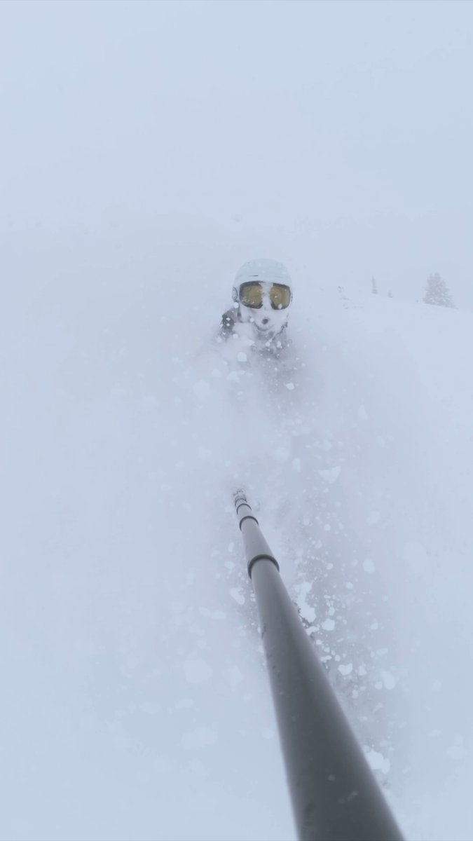 It's been DEEP this month, with over 11 FEET of snow falling thus far and around 6 feet inundating us last week. JHMR's own Dan Gibeau gets lost in the white room on Headwall last week after 24" in 24 hours 🤯 #jacksonhole #powder