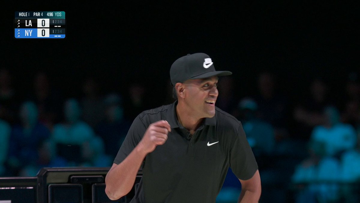 Tony Finau had to break out the moves and almost got a shot clock violation before making his TGL debut 😂🕺 ⛳️ Now: Los Angeles Golf Club vs. New York Golf Club on ESPN2 and ESPN+ ⛳️ 9 PM ET: Boston Common Golf vs. Atlanta Drive GC on ESPN2 and ESPN+