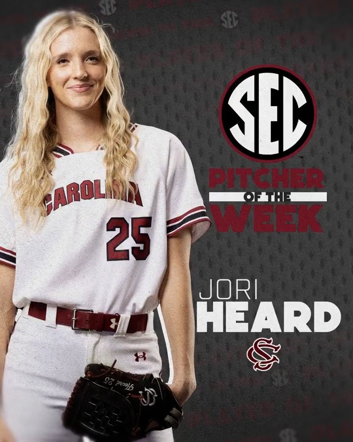 🥎 SEC Pitcher of the Week: Feb. 24 🐓 Jori Heard South Carolina Softball x #SECSB