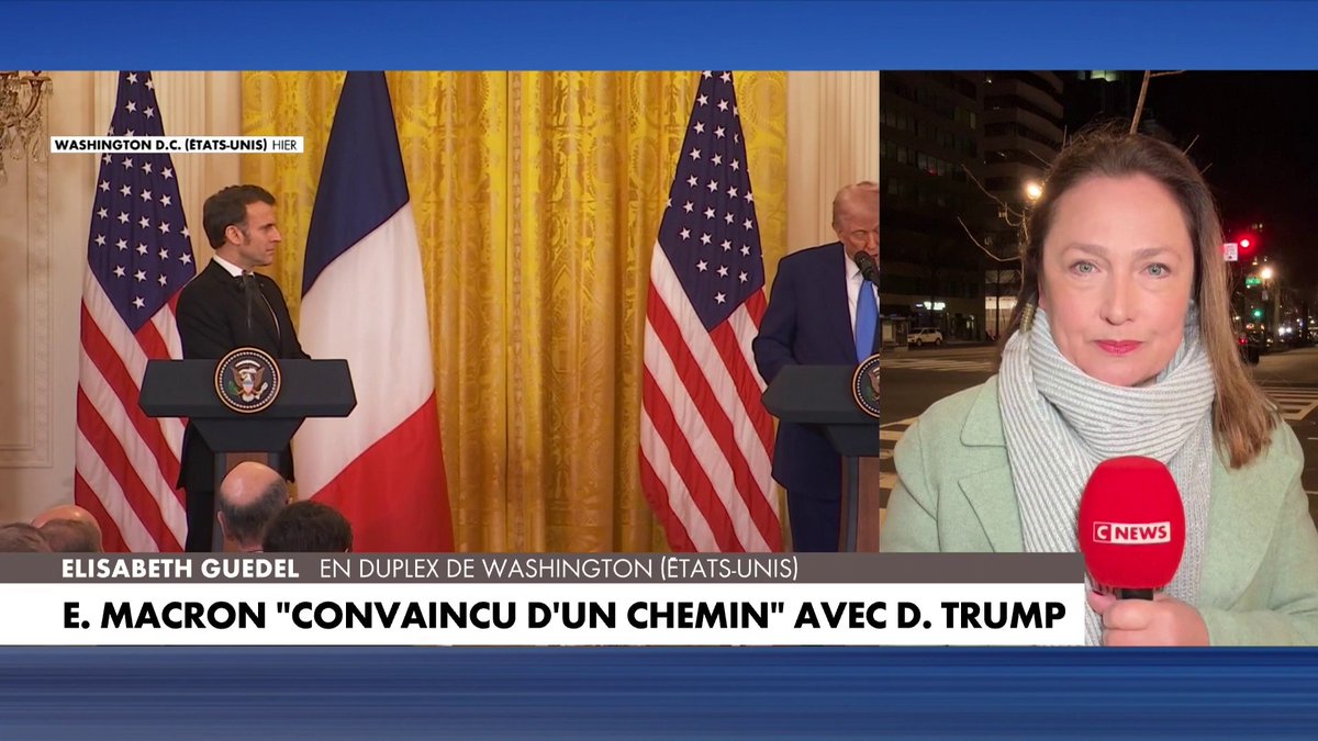 Elisabeth Guedel, sur la rencontre entre Emmanuel Macron et Donald Trump à Washington : «Sur la forme, les deux dirigeants ont affiché une complicité mais, sur le fond, il y a un fossé» dans #LaMatinale