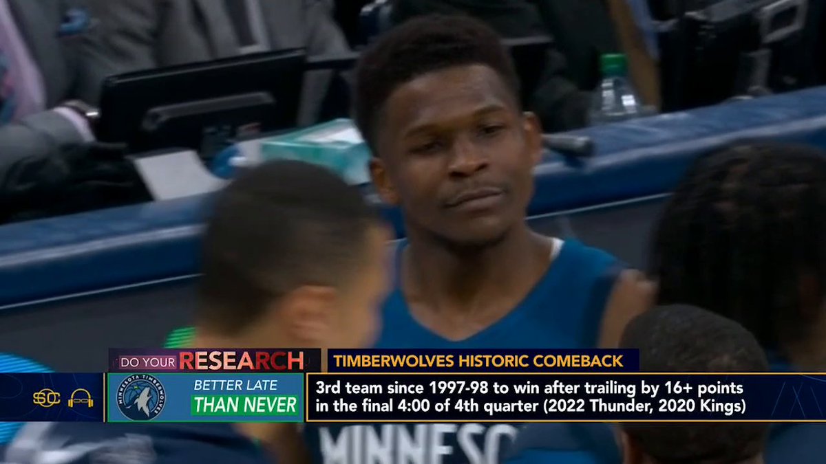 Teams had lost 1,552 straight games while trailing by 24+ in the 4th quarter. Don't ever count the Wolves out 🔥