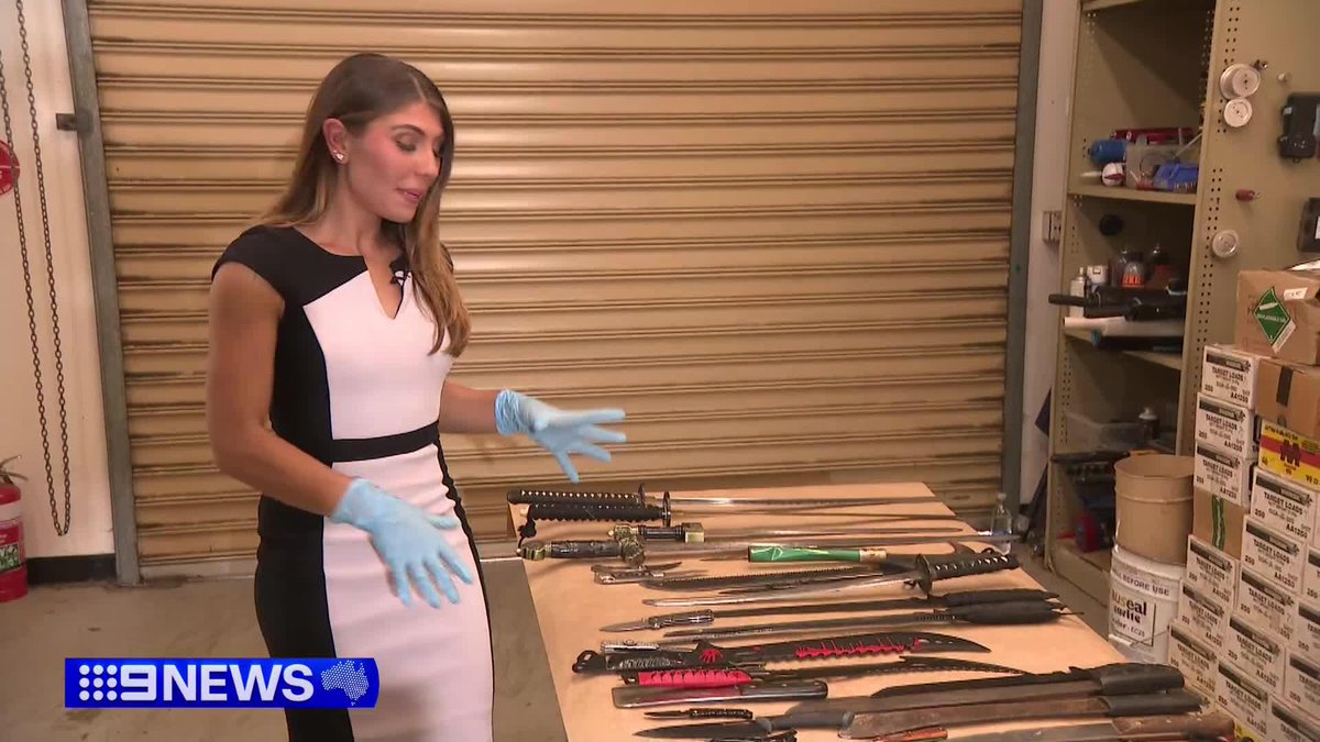 #EXCLUSIVE: Nearly a thousand weapons have been seized from a Dandenong factory, as police attempt to slash Melbourne's knife crime epidemic. Gillian Lantouris #9News