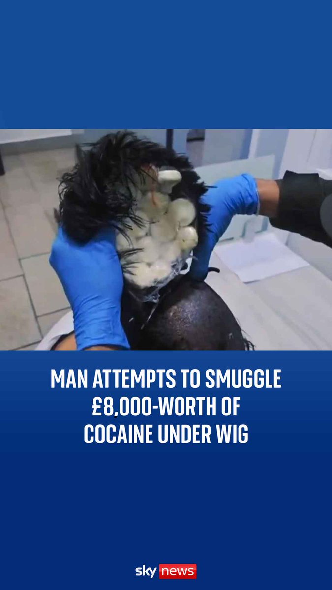A 40-year-old man from Colombia is arrested after a wig packed with 220g of cocaine is found on his head at Rafael Nunez International Airport ⬇️