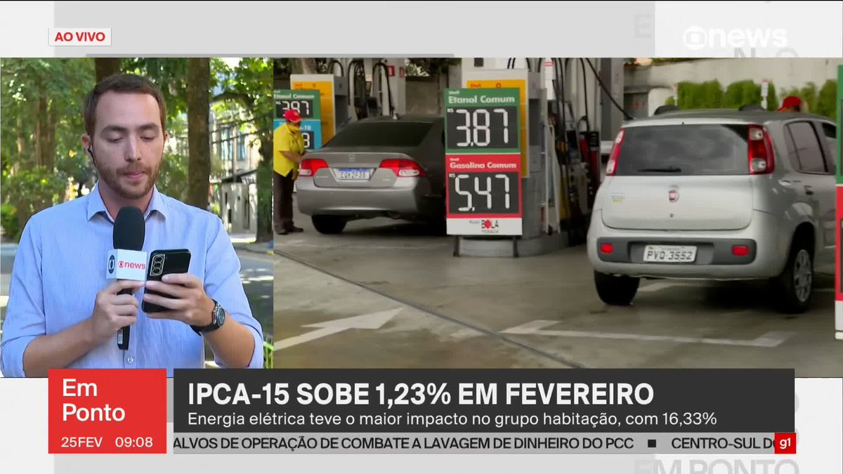 IPCA-15: preços sobem 1,23% em fevereiro, maior alta para o mês desde 2016, segundo dados do IBGE. André Coelho traz os números completos. ➡ Assista ao #GloboNewsemPonto: #GloboNews