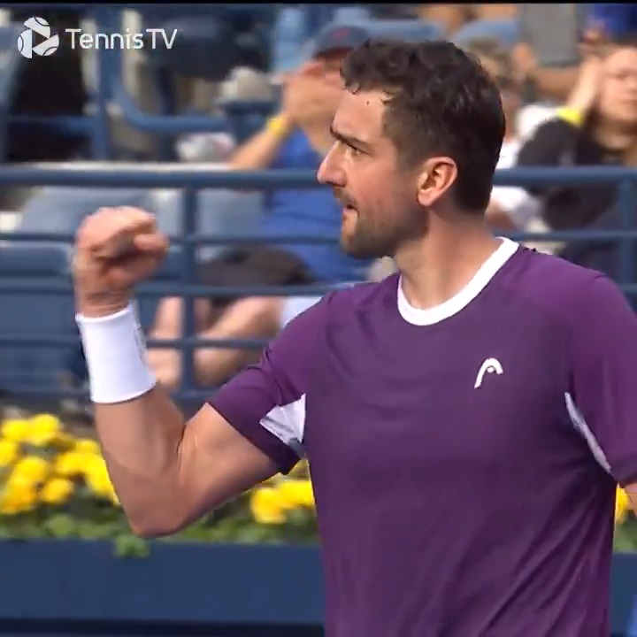 Upset alert 🚨 Marin Cilic takes out No.2 seed De Minaur 6-2 3-6 6-3 in Dubai 🤯 #DDFTennis