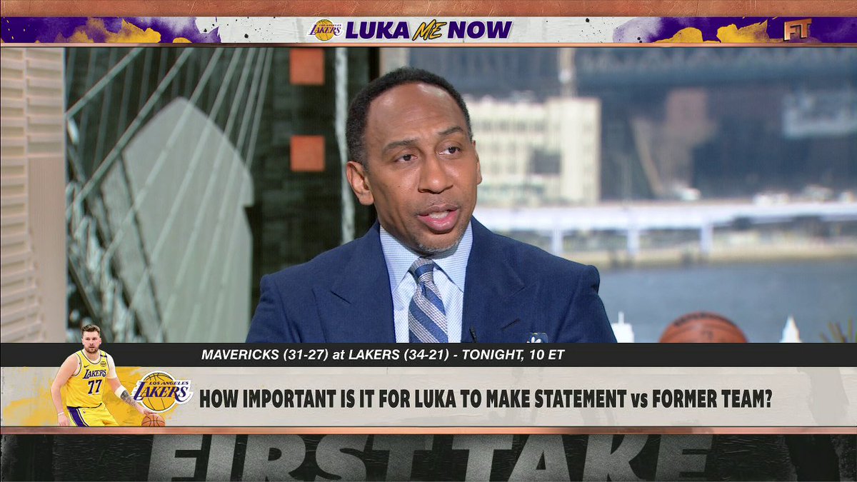 "I think [Luka's] gonna come out there tonight and look to hurt people's feelings." 😳 —Stephen A Smith to Timothy Legler on Luka Doncic's first game against the Mavericks 👀