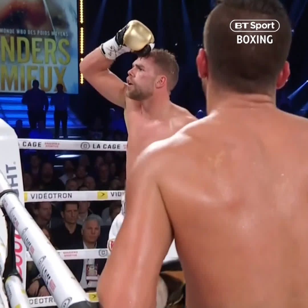 Billy Joe Saunders put on an absolute boxing clinic to defend his WBO World Middleweight title against David Lemieux in Canada in 2017 🔥 One of the best performances from a British fighter on away soil 👏🏼 🎬 @BoxingOnTNT #BillyJoeSaunders | #Boxing