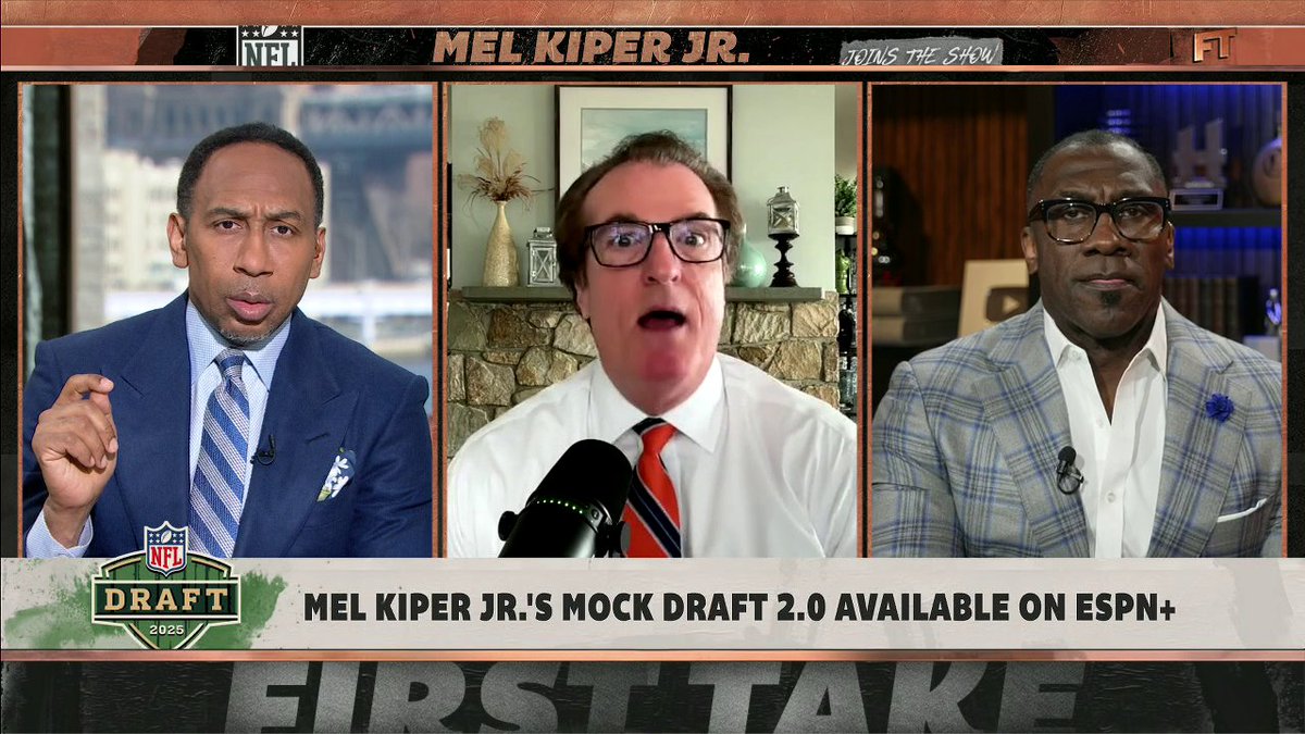 "There's not universal love out there for either quarterback." 😳 Mel Kiper Jr. has Cam Ward to the Browns at No. 2 and Shedeur Sanders to the Jets at No. 7 in his NFL Mock Draft 2.0 👀