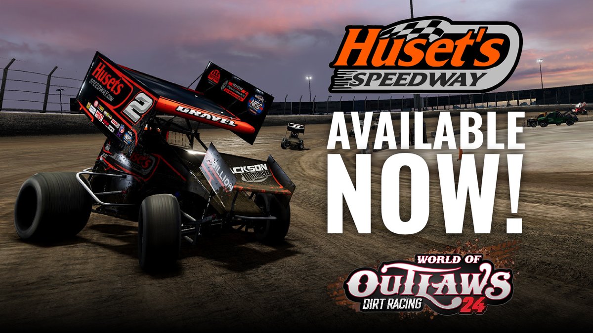 Calling all Dirt Racing fans - Huset's Speedway is now available for World of Outlaws: Dirt Racing 24! 🔥🏁 Huset's Speedway