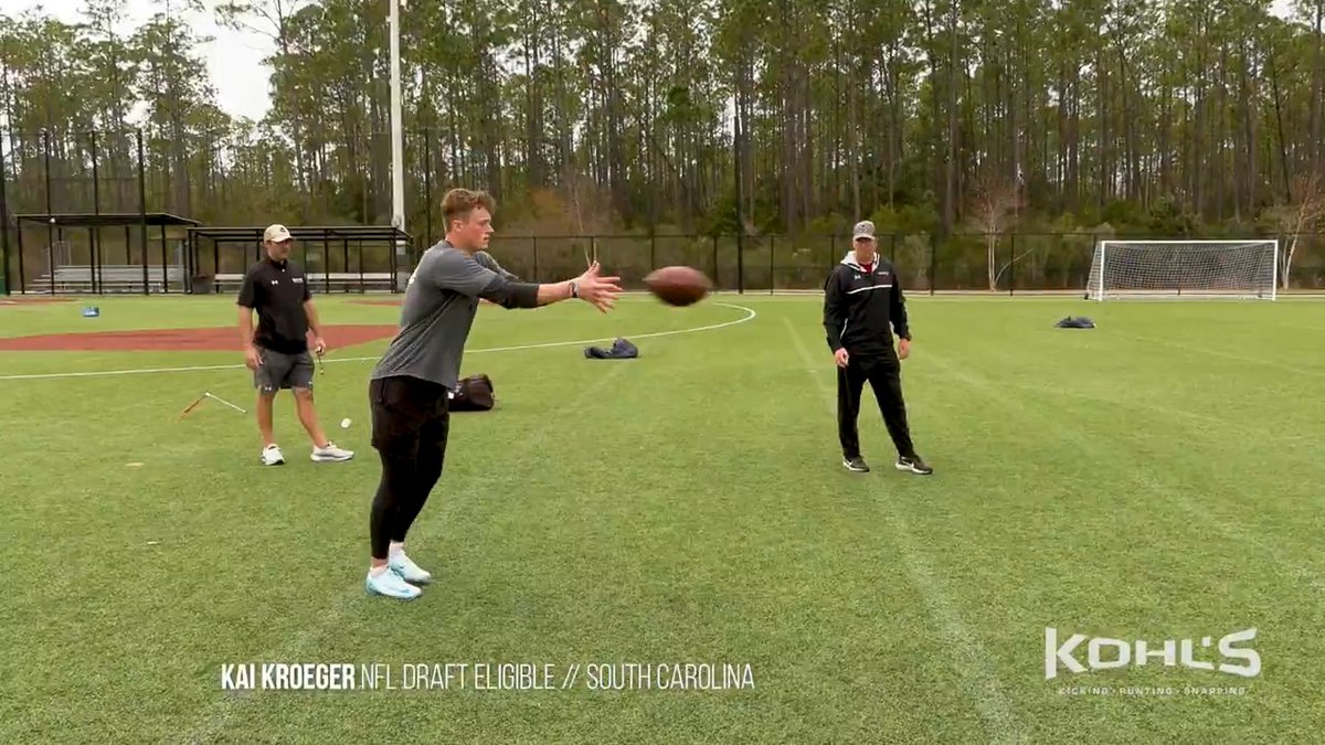 Keep an eye on this one. Punter Kai Kroeger (South Carolina Football) is headed to the Specialist Showcase at the #NFLCombine this week! #KohlsElite
