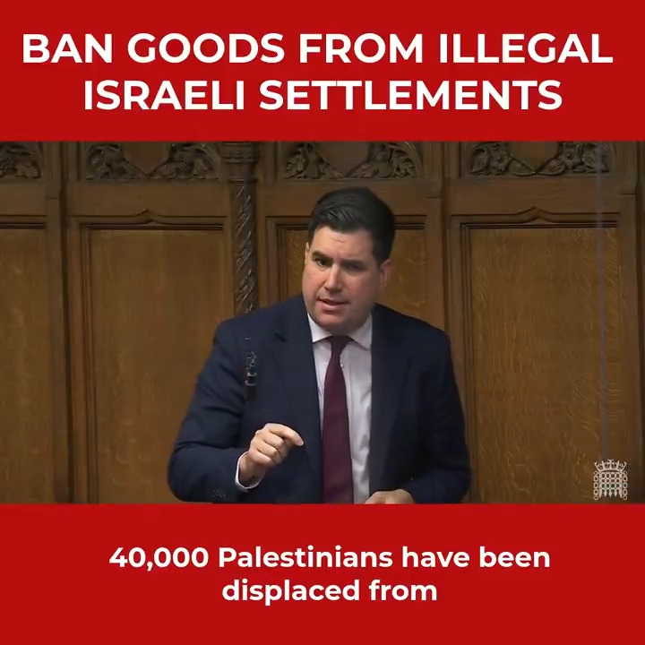 Israel has sent tanks to the West Bank and displaced 40,000 Palestinians from refugee camps there. There must be sanctions on Israel to stop its war crimes and violations of international law - including a ban on goods from illegal Israeli settlements.