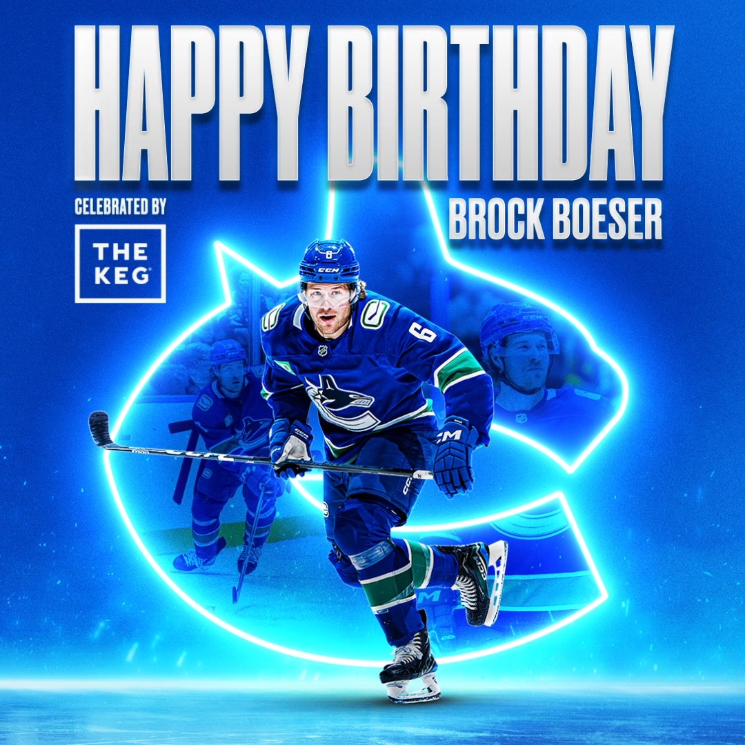 Join us in wishing Brock a happy birthday! 🥳 #Canucks | The Keg