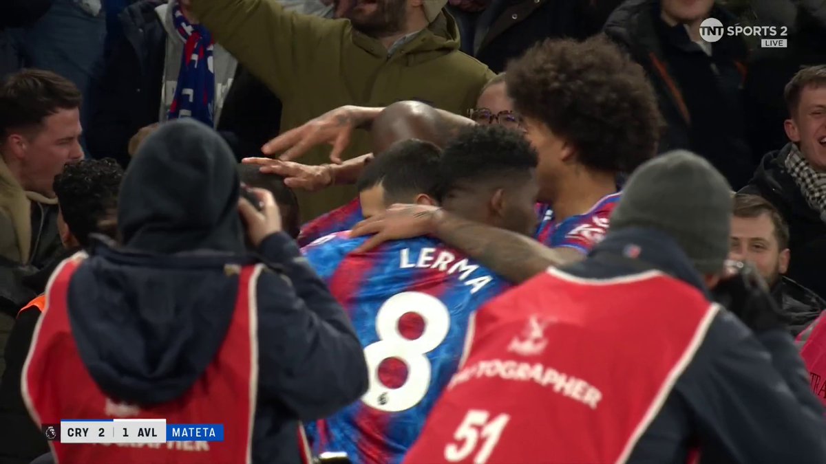In the form of his life 🔥 Jean-Philippe Mateta left Robin Olsen with no chance of stopping that strike 🚀 📺 TNT Sports &amp; discovery+ UK