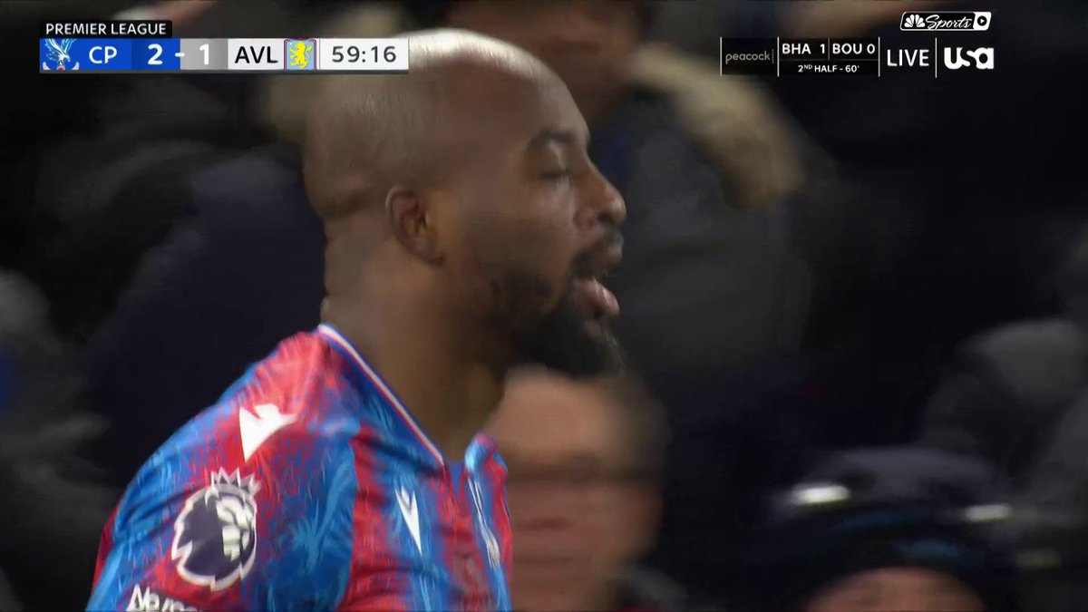 THAT'S A FINISH. 💥 Jean-Philippe Mateta lashes it home to restore the Crystal Palace lead! 📺 USA Network | #CRYAVL