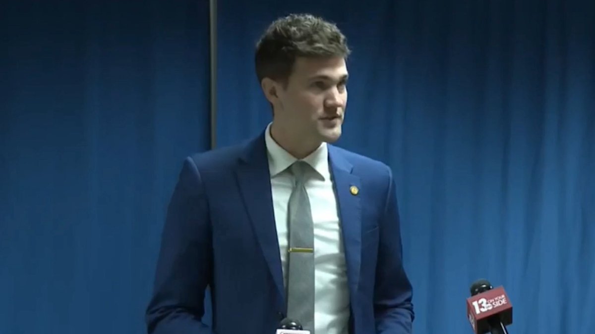 VIDEO: A visibly nervous Michigan State Rep. Josh Schriver (R-Oxford) introduces a resolution to condemn the Obergefell decision that legalized gay marriage nationwide. “If we cannot conserve the bedrock of our civilization, the family, then we cannot call ourselves conservative anymore … Now is the time to reassert Christ as our king.” Sen. Jeremy Moss (D-Southfield), who is openly gay, sat in the front row then immediately took to the podium to call it “buffoonish.”