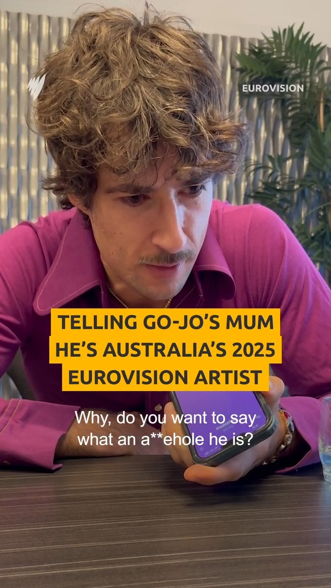 "I'm going to be representing Australia for Eurovision this year." "Really? F**k off." Go-Jo tells his mum the big news 😂😂😂 #Eurovision2025