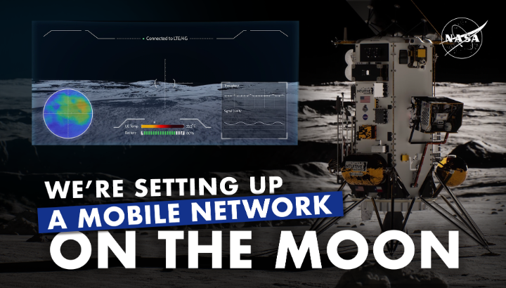 In partnership with @Nokia, we're setting up the first mobile network on the Moon! Launching with Intuitive Machines on Feb. 26, the Lunar Surface Communication System will use the same cellular tech used on Earth to establish lunar surface connectivity: