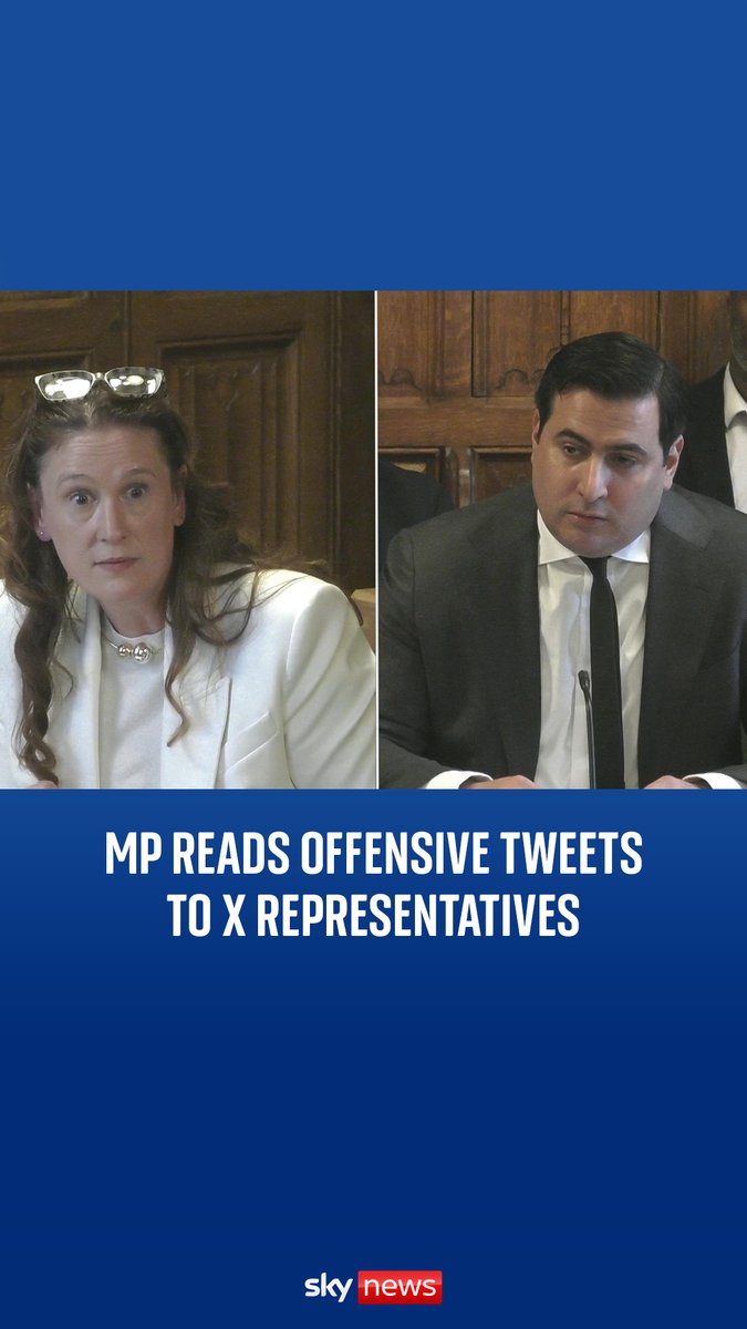 MP reads offensive tweets to X representatives and questions how they were allowed to be published. Read more: