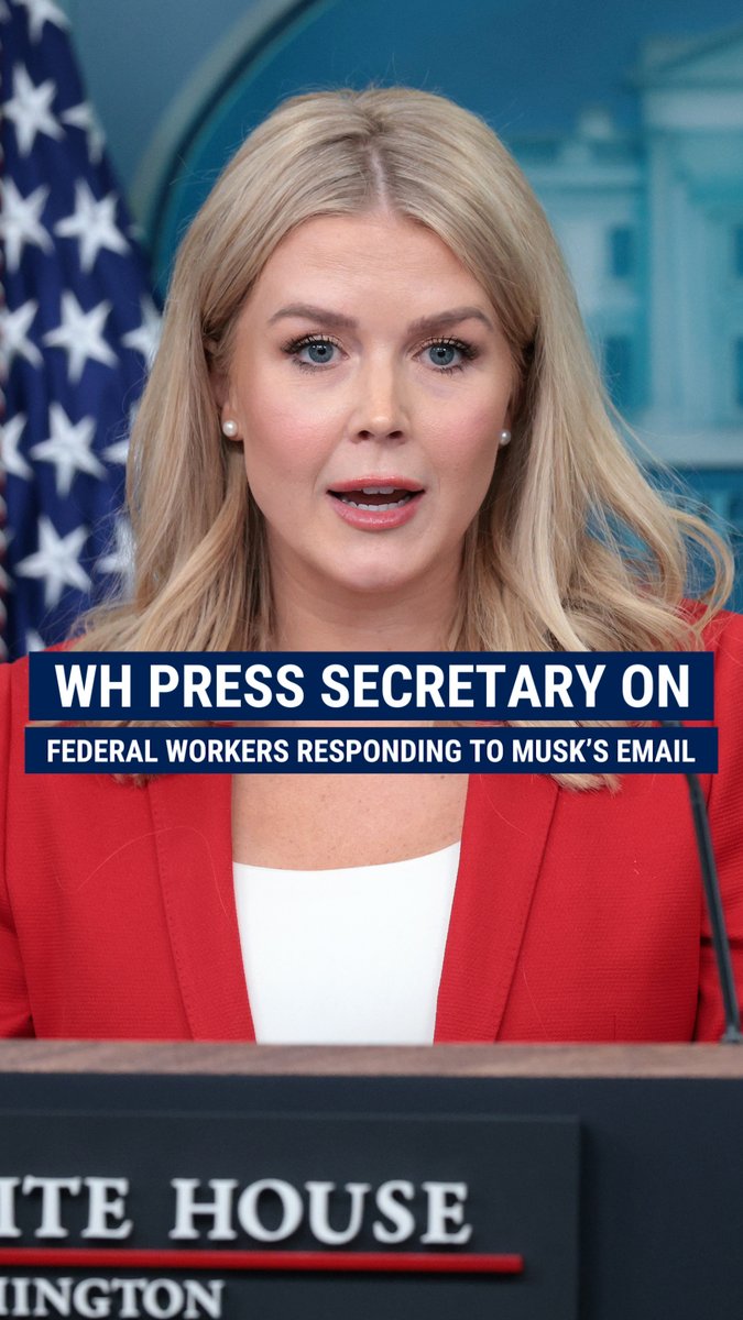 'VERY SIMPLE TASK': White House Karoline Leavitt Karoline Leavitt announces more than 1 million federal workers participated in Elon Musk's directive to provide a bullet-point list of their work accomplishments from the previous week, including herself.