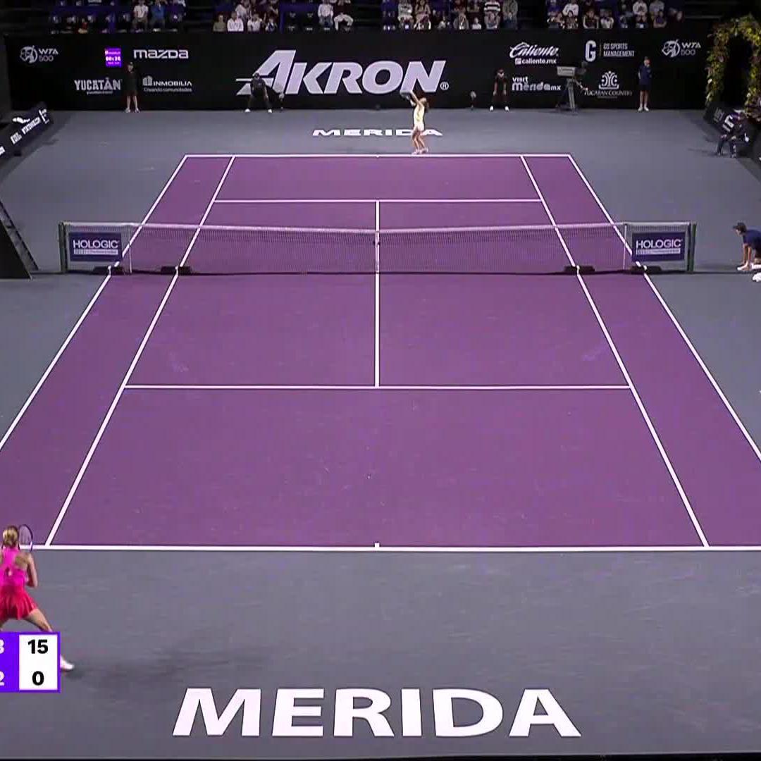 the defending champ is making a statement 🗣️ Zeynep Sonmez | #MeridaOpenAKRON