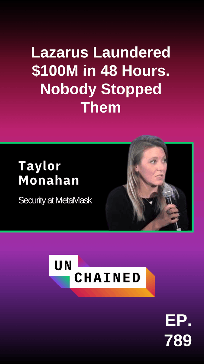 🤦 $100M laundered. In just two days. Tay 💖 exposes how Lazarus cleaned $100M in stolen funds with zero friction, zero oversight, and zero consequences. 😣 How is this STILL possible in 2025? 🎧 Listen now: