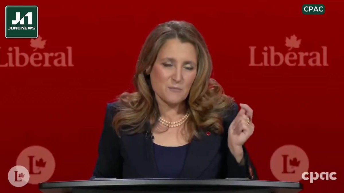 Chrystia Freeland: "The real threat to Canadian families, the real threat to people working really hard and struggling to get by is not anyone on this stage. It is Pierre Poilievre."