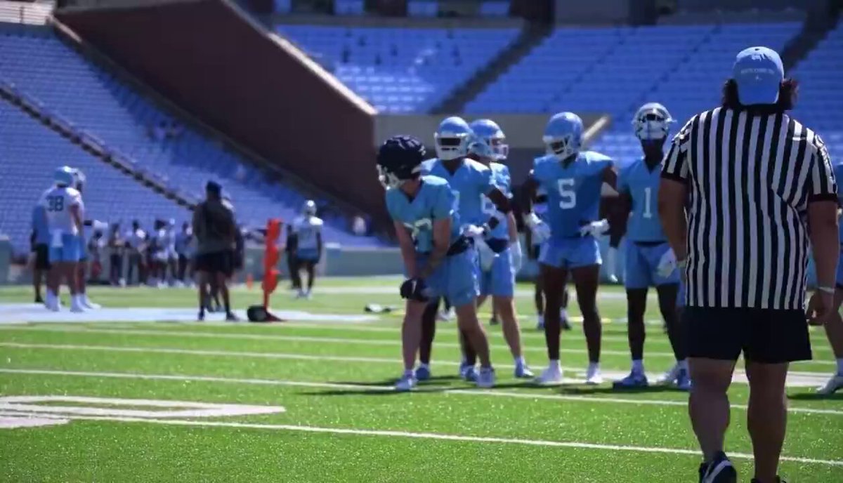 North Carolina WR Stalk Block Drill 🚨 Fire off the ball, come to balance, mirror the DB, and be physical but controlled.