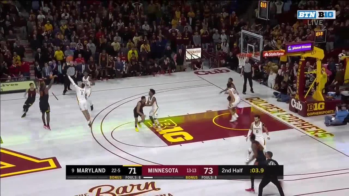 #OTD five years ago, Maryland trailed Minnesota by: 🐢 16 with 15:56 left 🐢 14 with 9:02 left 🐢 8 with 2:06 left Until Darryl Morsell (Darryl Morsell) capped off the comeback with this go-ahead three with less than two seconds left, securing a 74-73 road win